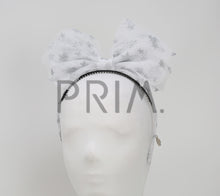 Load image into Gallery viewer, METALLIC STARS TULLE BOW HEADBAND
