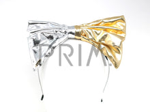 Load image into Gallery viewer, TWO TONE WIRE BOW HEADBAND
