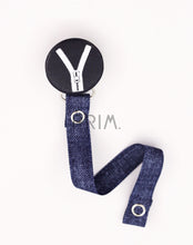 Load image into Gallery viewer, WHITE ZIPPER OVER NAVY
