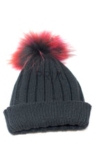 Load image into Gallery viewer, MULTICOLOR FUR POM POM HAT
