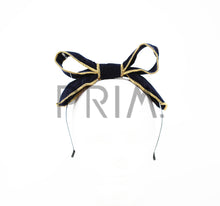 Load image into Gallery viewer, VELVET WIRE BOW WITH STITCHING HEADBAND
