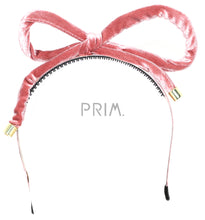 Load image into Gallery viewer, VELVET TUBE BOW HEADBAND
