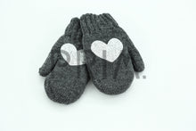 Load image into Gallery viewer, DACEE KNIT FOIL HEARTS MITTENS
