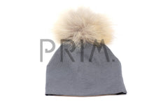 Load image into Gallery viewer, BABY HAT WITH FUR POM POM
