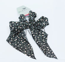 Load image into Gallery viewer, DACEE FLORAL PRINTED BOW SCRUNCHY WITH TAILS
