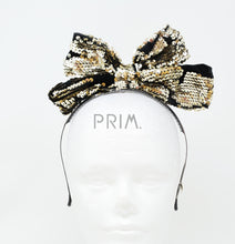 Load image into Gallery viewer, SEQUINED VELVET POP UP BOW HEADBAND
