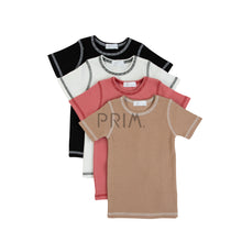 Load image into Gallery viewer, JB LONDON CONTRAST RIBBED SS T-SHIRT
