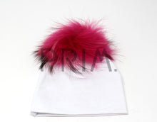 Load image into Gallery viewer, BABY HAT WITH FUR POM POM
