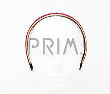 Load image into Gallery viewer, VELVET WITH METALLIC TRIM COVERED HEADBAND

