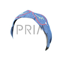 Load image into Gallery viewer, WIDE GLASSES DENIM HEADBAND
