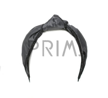 Load image into Gallery viewer, TAFFETA KNOT HEADBAND WITH METALLIC EDGE
