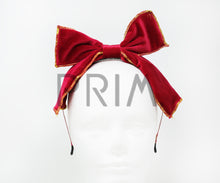 Load image into Gallery viewer, METALLIC EDGED VELVET POP UP BOW HEADBAND
