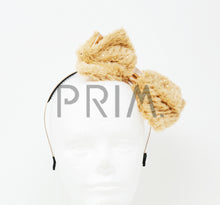 Load image into Gallery viewer, FUR WITH GOLD SPECS BOW HEADBAND
