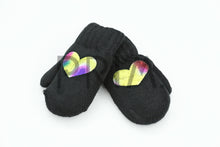 Load image into Gallery viewer, DACEE KNIT FOIL HEARTS MITTENS
