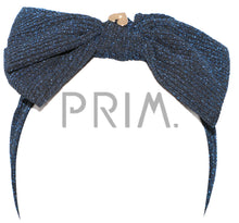 Load image into Gallery viewer, RIBBED SPARKLE BOW HEADWRAP
