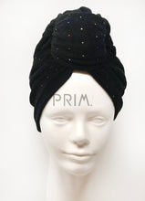 Load image into Gallery viewer, TERRY TURBAN WITH STUDS
