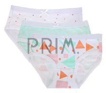 Load image into Gallery viewer, FEATHERS GIRLS MOD PRINT 3 PACK BRIEFS
