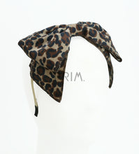 Load image into Gallery viewer, DACEE LEOPARD CORDUROY BOW HEADBAND
