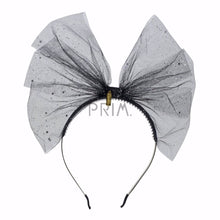 Load image into Gallery viewer, SPARKLY STIFF TULLE BOW HEADBAND
