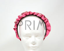 Load image into Gallery viewer, METALLIC LEATHER RUFFLE HEADBAND
