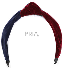 Load image into Gallery viewer, TWO TONE VELVET KNOT HEADBAND

