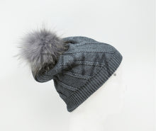 Load image into Gallery viewer, WIDE RIBBED POM POM HAT
