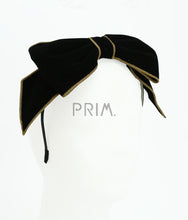 Load image into Gallery viewer, DACEE VELVET TOPSTITCHING BOW HEADBAND
