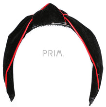 Load image into Gallery viewer, VELVET KNOT PIPING HEADBAND
