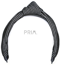 Load image into Gallery viewer, SWEATER STRIPED RIBBED KNOT HEADBAND
