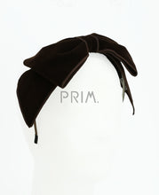 Load image into Gallery viewer, DACEE VELVET TOPSTITCHING BOW HEADBAND
