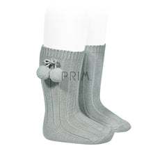 Load image into Gallery viewer, CONDOR POM POM RIBBED KNEE SOCK
