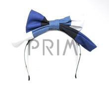 Load image into Gallery viewer, DENIM COLOR BLOCK BOW HEADBAND
