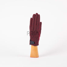 Load image into Gallery viewer, KNITTED BIRDS EYE BACK WITH LEATHER STRAP GLOVE
