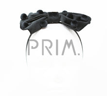 Load image into Gallery viewer, VELVET BOW WITH BUTTONS BABY BAND
