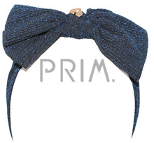 Load image into Gallery viewer, RIBBED SPARKLE BOW HEADWRAP
