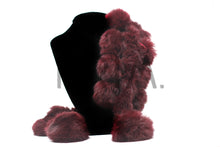 Load image into Gallery viewer, RABBIT FUR POM POM COLLAR SCARF
