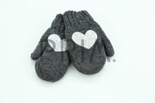 Load image into Gallery viewer, DACEE KNIT FOIL HEARTS MITTENS
