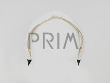 Load image into Gallery viewer, RIBBED GATHERED CENTER WITH GOLD PIPING HEADBAND
