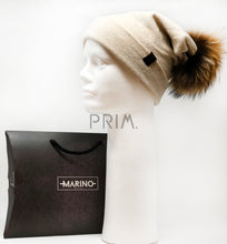 Load image into Gallery viewer, KNIT HATS WITH FUR POM POMS
