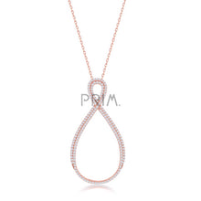 Load image into Gallery viewer, STERLING SILVER LARGE OPEN PEARSHAPED NECKLACE
