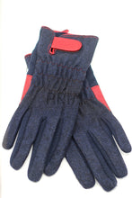 Load image into Gallery viewer, KNITTED BIRDS EYE BACK WITH LEATHER STRAP GLOVE
