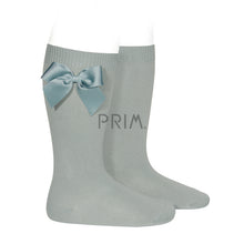 Load image into Gallery viewer, KNEE SOCK WITH GROSGRAIN BOW
