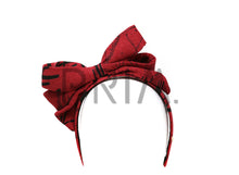 Load image into Gallery viewer, GEOMETRIC PRINT DOUBLE POP UP BOW HEADBAND
