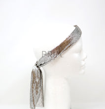 Load image into Gallery viewer, METALLIC COVERED WITH TIES HEADBAND
