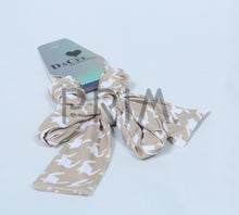 Load image into Gallery viewer, DACEE HOUNDSTOOTH BOW SCRUNCHY WITH TAILS
