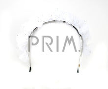 Load image into Gallery viewer, TULLE RUFFLE WITH PEARLS HEADBANDS
