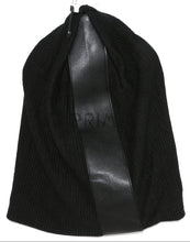 Load image into Gallery viewer, LEATHER CENTER BEANIE
