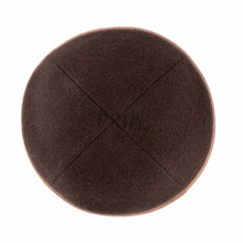 Load image into Gallery viewer, IKIPPAH BROWN WOOL WITH CAMEL RIM
