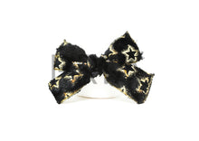 Load image into Gallery viewer, FUR BOW WITH FOIL STARS CLIP
