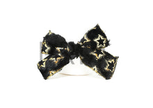 Load image into Gallery viewer, FUR BOW WITH FOIL STARS CLIP
